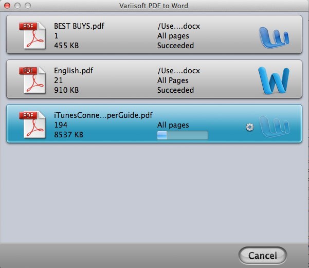 Variisoft PDF to Word for Mac