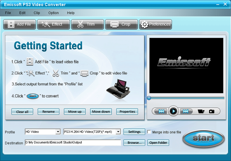 Emicsoft PS3 Video Converter