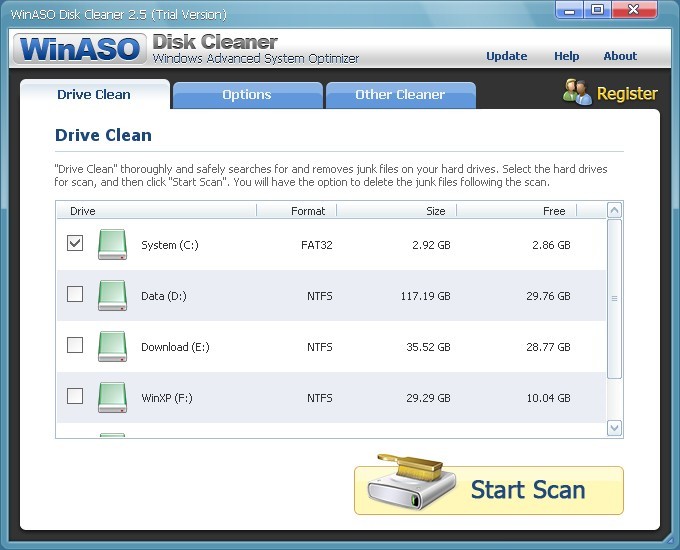 WinASO Disk Cleaner