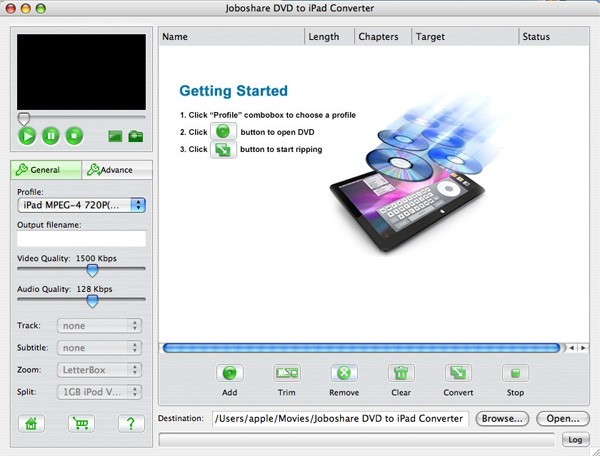 Joboshare DVD to iPad Converter for Mac