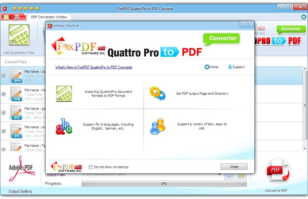 FoxPDF QuattroPro to PDF Converter