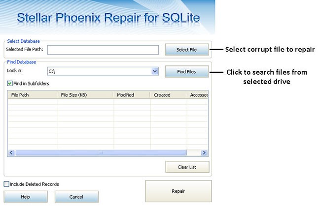 Stellar Phoenix Repair for SQLite