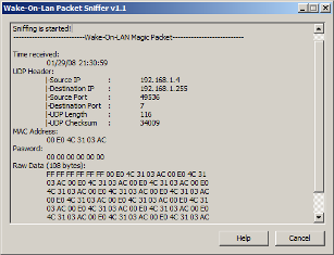 Wake-on-LAN Packet Sniffer