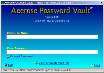 Acerose Password Vault