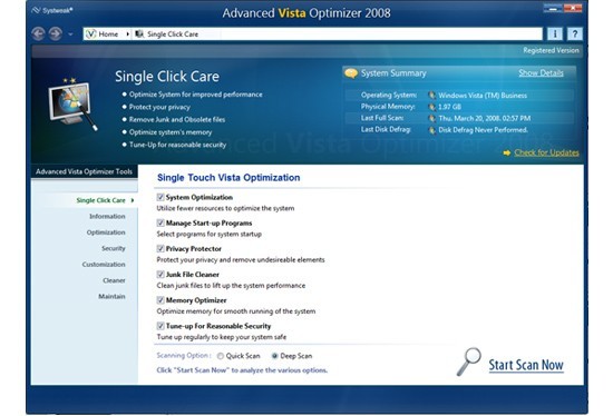 Advnced Vista Optimizer 2008