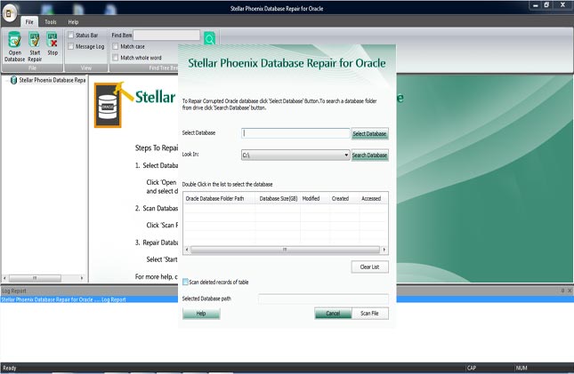 Stellar Phoenix Database Repair for Oracle