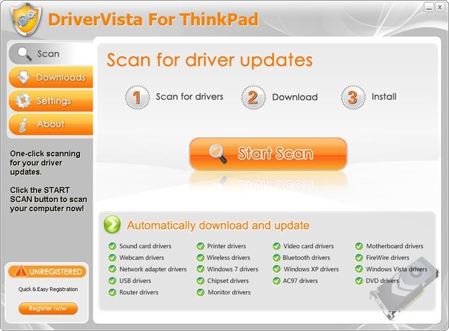 DriverVista For ThinkPad