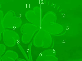 Patricks Wallpaper Shamrock Clock