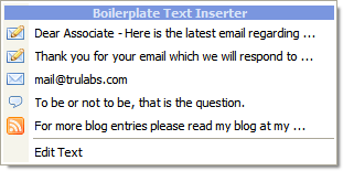 Boilerplate Text Inserter