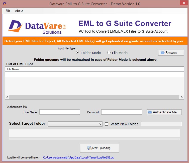 Datavare EML to G Suite Converter