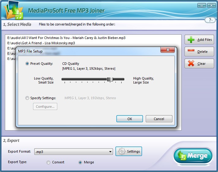 MediaProSoft Free MP3 Joiner