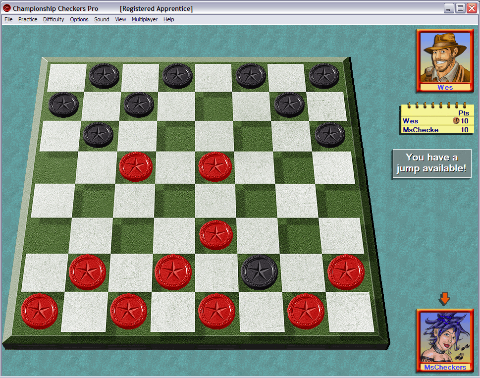 Championship Checkers Pro Board Game for Windows