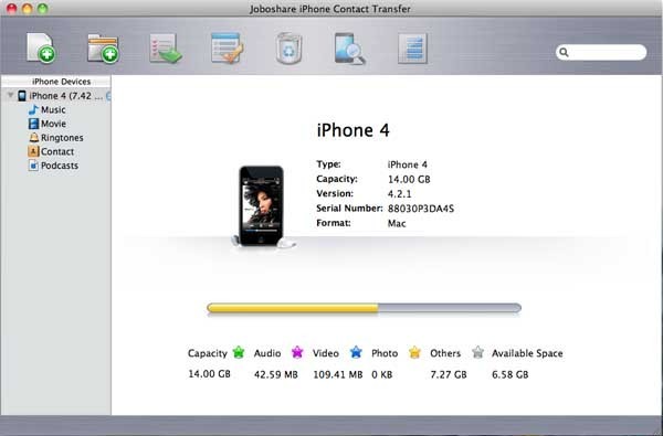 Joboshare iPhone Contact Transfer for Mac