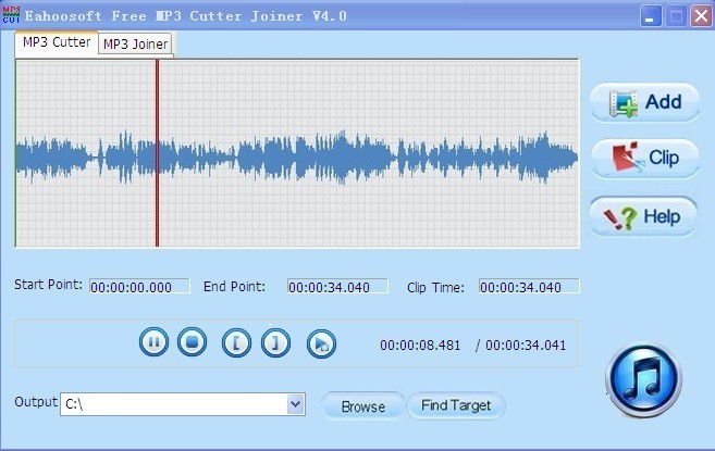 Eahoosoft Free MP3 Cutter Joiner