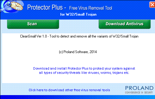W32/Small Free Trojan Removal Tool