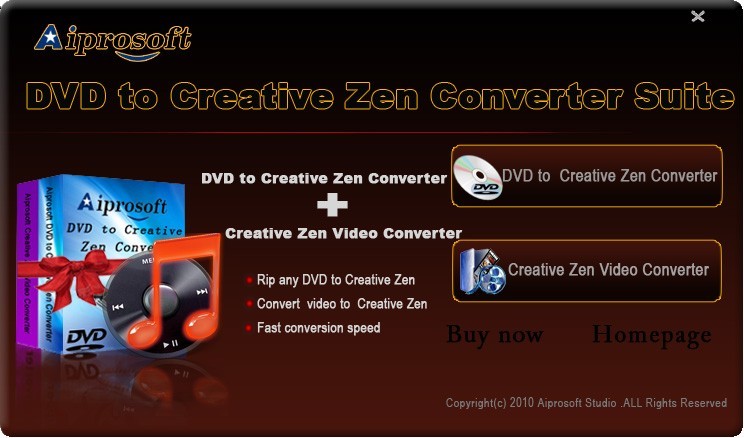 Aiprosoft Creative Zen Converter suite