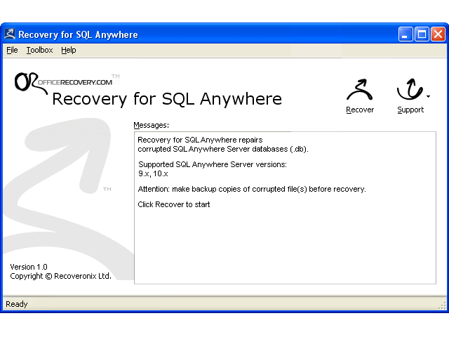 Recovery for SQL Anywhere