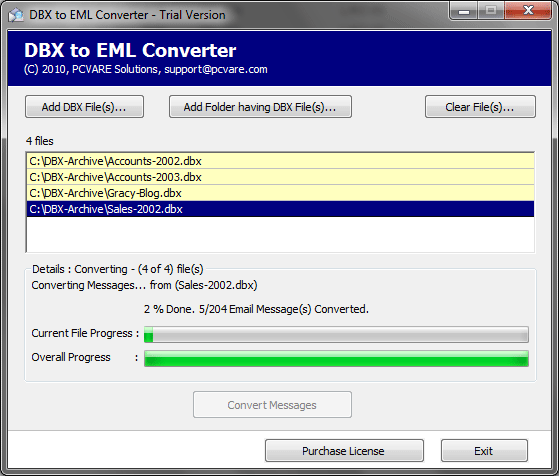 Batch Convert DBX to EML