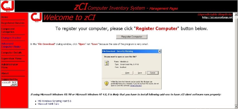 zCI Computer Inventory System