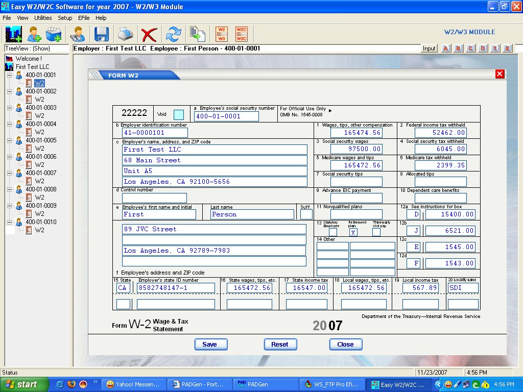 EasyTax W2 1099 Software