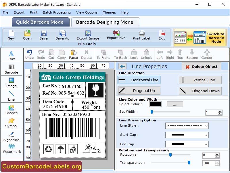 Custom Barcode Labels Software