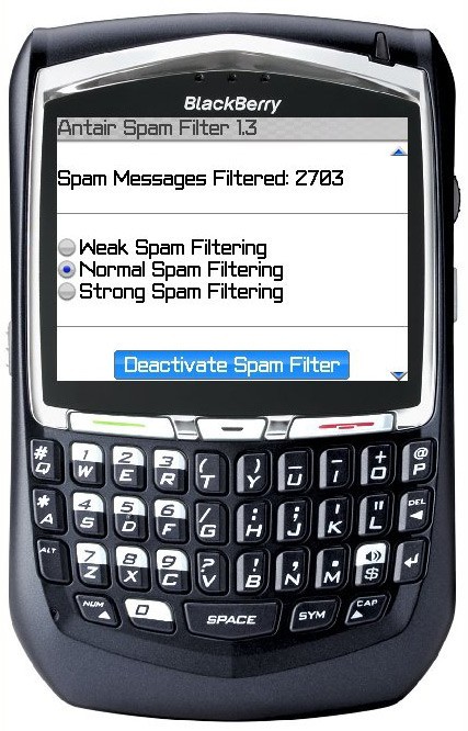 Antair BlackBerry Spam Filter