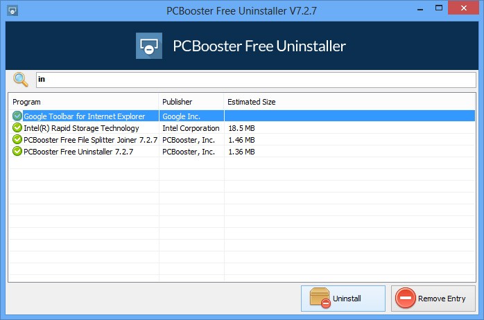PCBooster Free Uninstaller