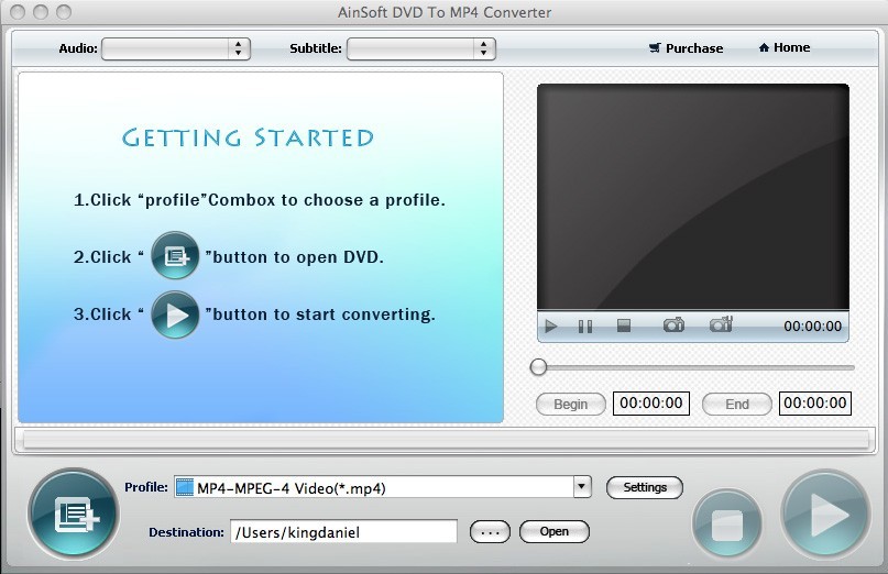 Ainsoft DVD to MP4 Converter for Mac