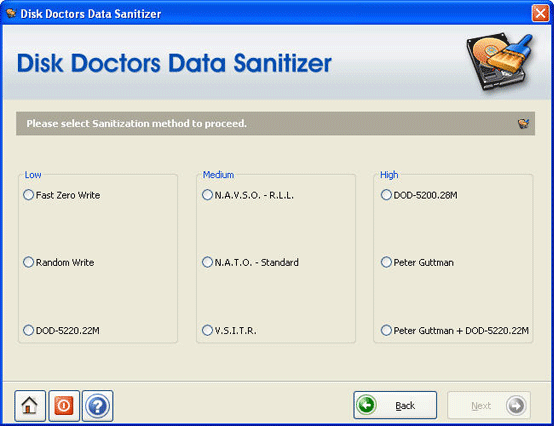 Disk Doctor's Data Sanitizer