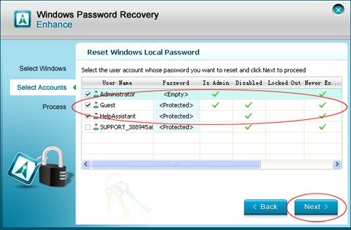 Windows Password Recovery Enhance