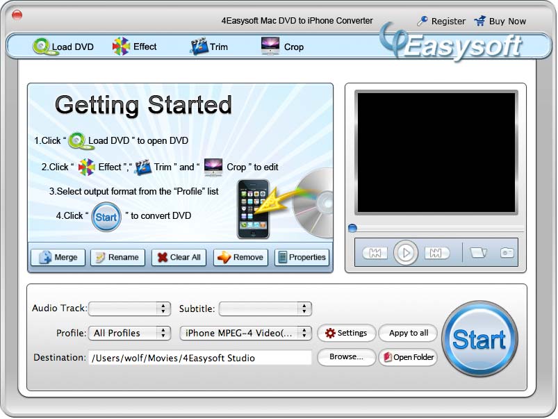4Easysoft Mac DVD to iPhone Converter