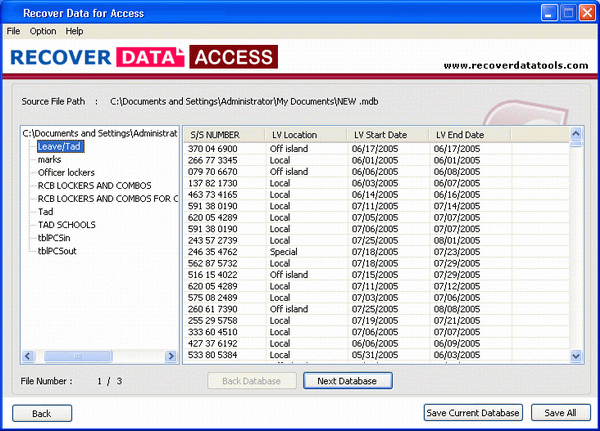Access Form Recovery