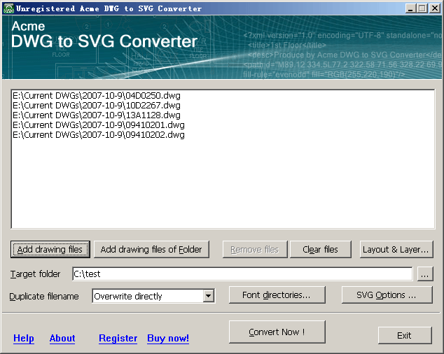 Acme DWG to SVG Converter 2010