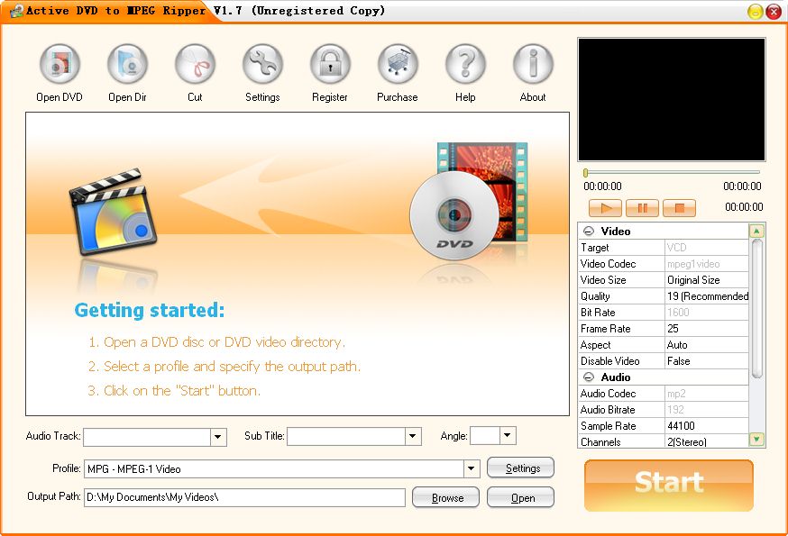 Active DVD to MPEG Ripper