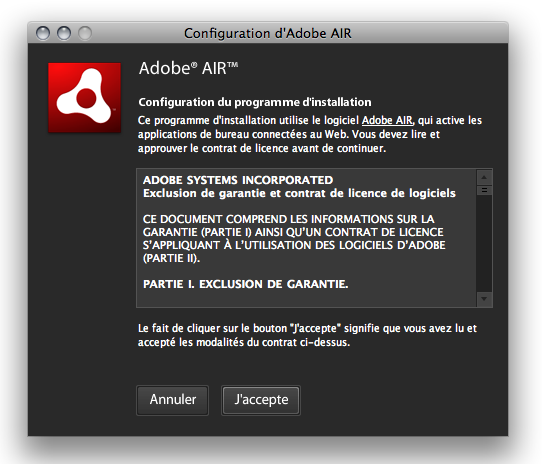 Adobe AIR SDK for Mac OS X