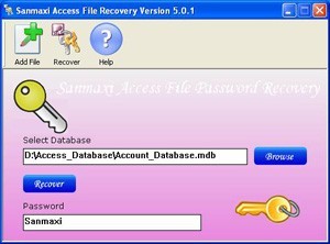 Advance MDB Password Recovery utility