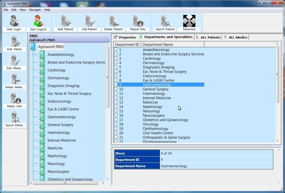 Aglowsoft PIMS (Patient Information Management System)