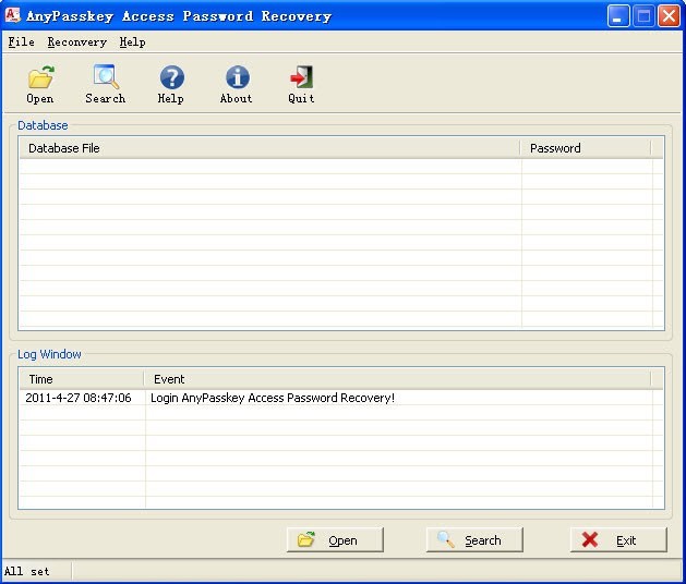AnyPasskey Access Password Recovery