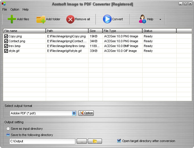 Aostsoft Image to PDF Converter