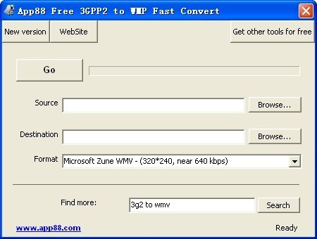 App88 Free 3GPP2 to WMP Fast Convert