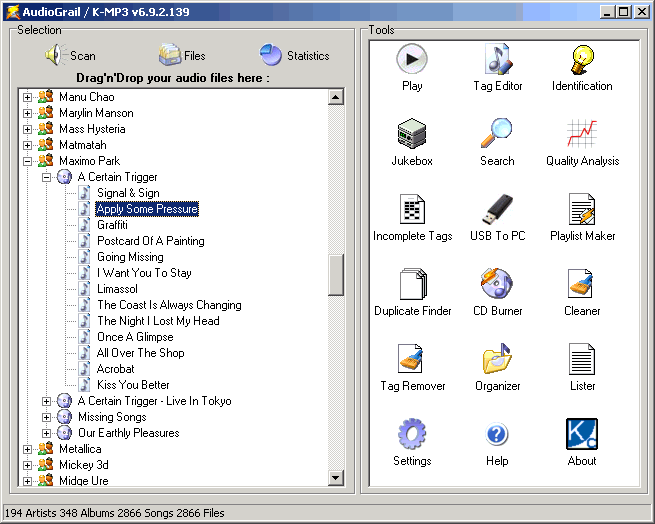 AudioGrail (Formerly K-MP3)