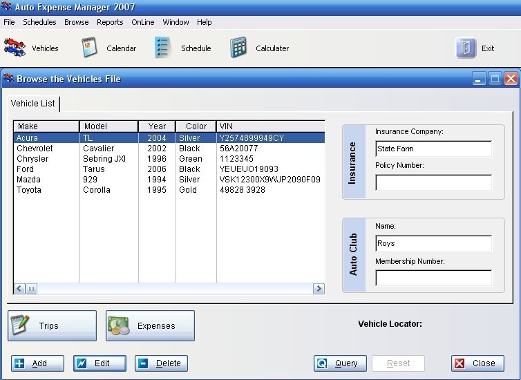 Auto Expense Manager 2009