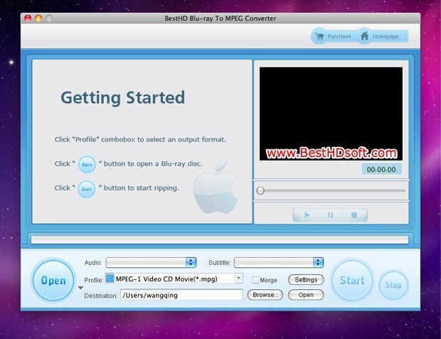 BestHD Blu-ray To MPEG Converter for Mac