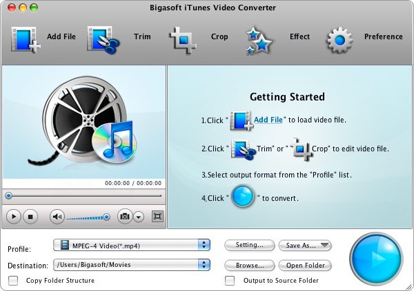 Bigasoft iTunes Video Converter for Mac