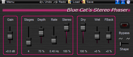 Blue Cat's Stereo Phaser for Mac OS X