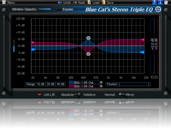 Blue Cat's Stereo Triple EQ for Mac OS X