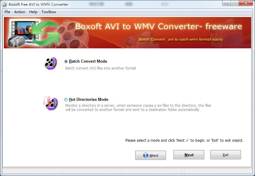 Boxoft AVI to WMV Converter (freeware)