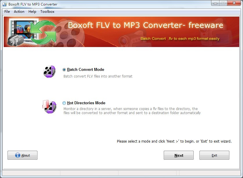 Boxoft free FLV to MP3 Converter (freeware)