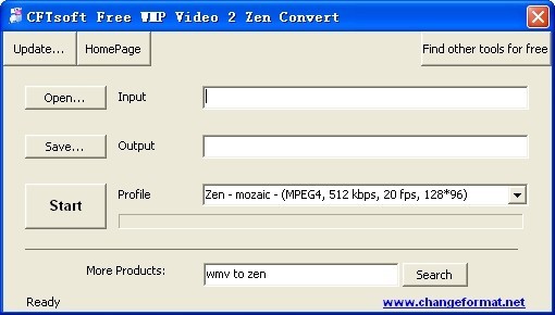 CFTsoft Free WMP Video 2 Zen Convert