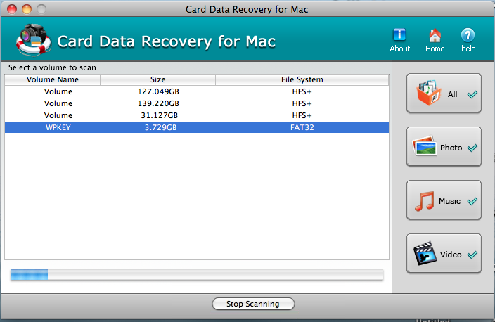 Card Data Recovery for Mac